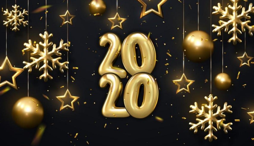 2020高清壁纸图片合集带祝福，迎接新一年的到来